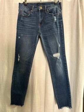 Aeropostale Dark Blue Distressed Skinny Jeans